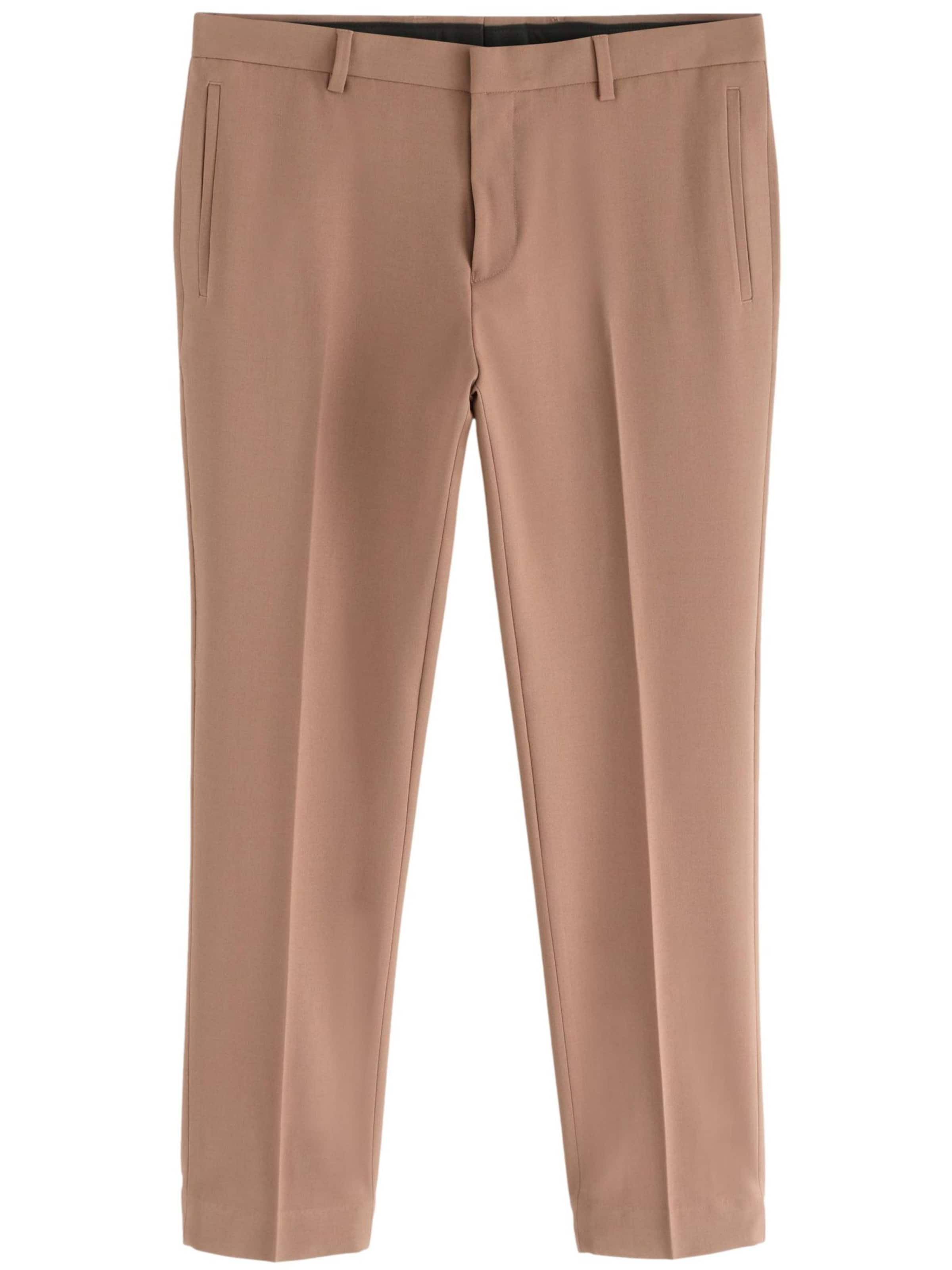 Next Обычный Плиссированные брюки в Коричневый: спереди