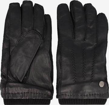 bugatti Full Finger Gloves in Black: front