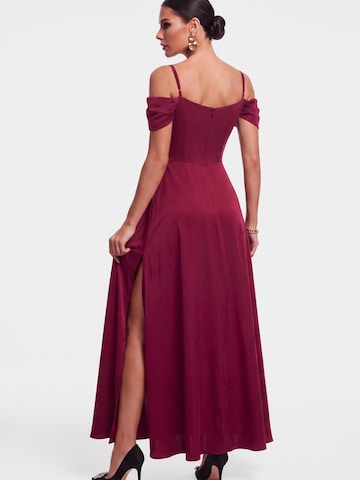 Ombre Strickkleid‌‌‌‌‌ in Rot