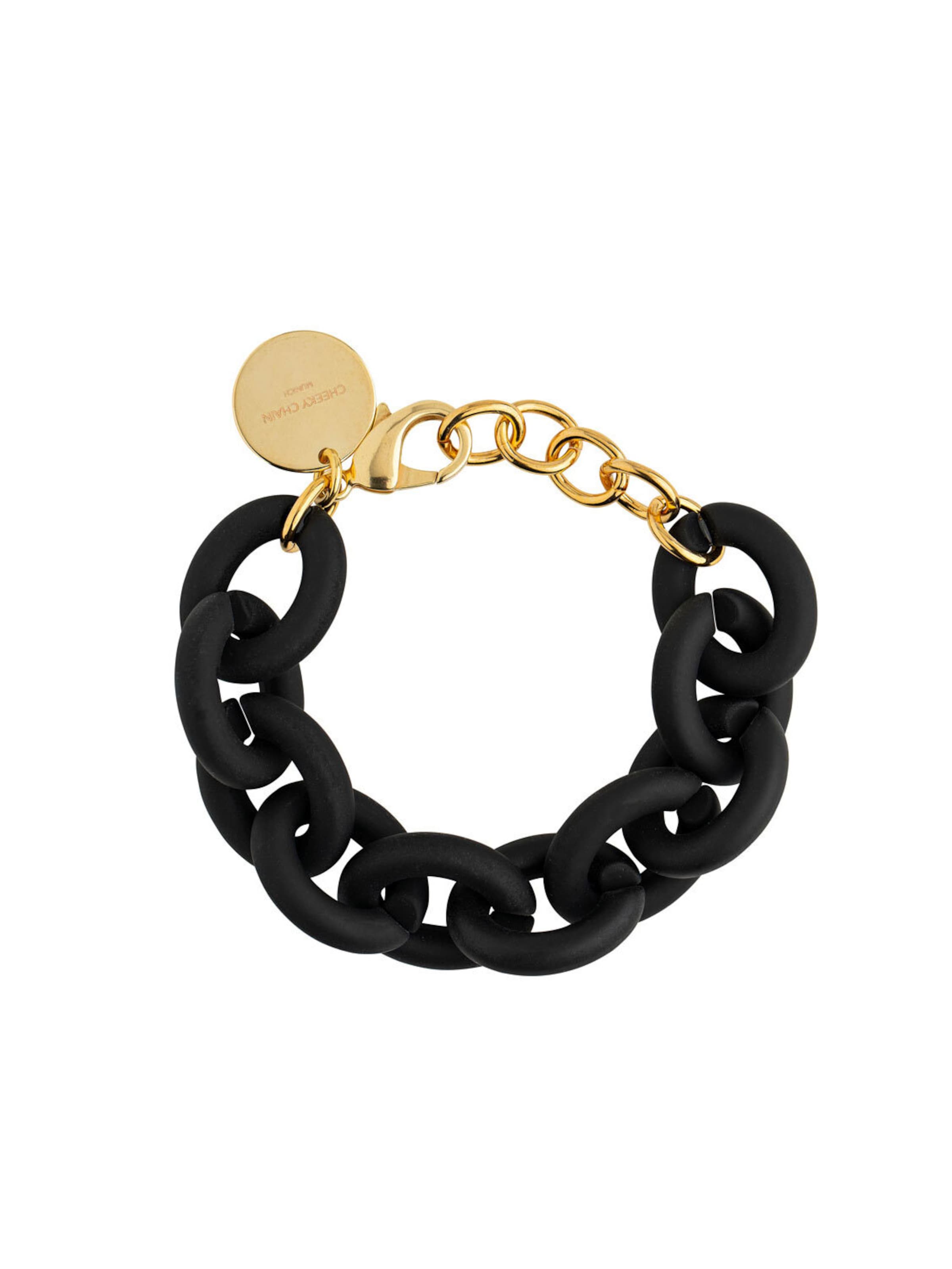 Cheeky Chain Munich Bracelet 'Chunky Soft' in Black: front