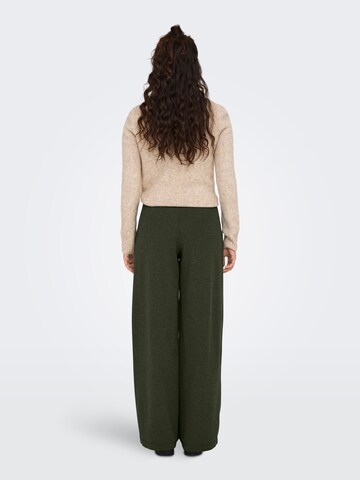 JDY Wide leg Bandplooibroek 'JDYGEGGO' in Groen
