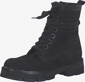 MARCO TOZZI Lace-Up Ankle Boots in Black: front