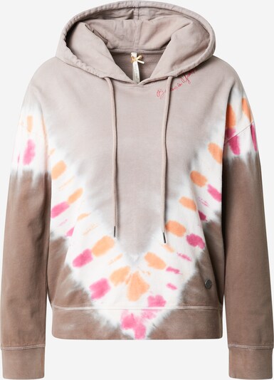 Key Largo Sweatshirt 'FAITH' in Light brown / Greige / Orange / Pink / White, Item view