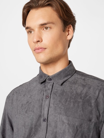 Trendyol Regular fit Button Up Shirt in Grey