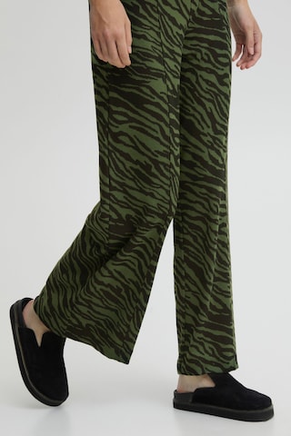 ICHI Wide leg Pants in Green