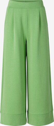 Rich & Royal Zvonové kalhoty Kalhoty se sklady v pase – zelená: přední strana