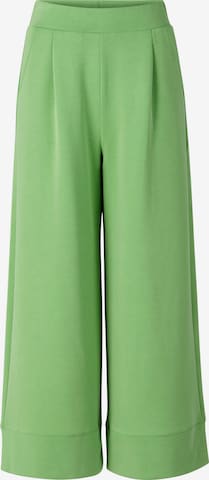 Rich & Royal Pleat-front trousers in Green: front