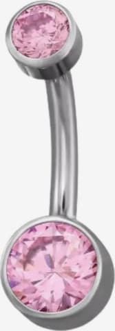 Bijou piercing 'Intern Gewindeter Bauchnabelpiercing Barbell' Maxte en argent : devant