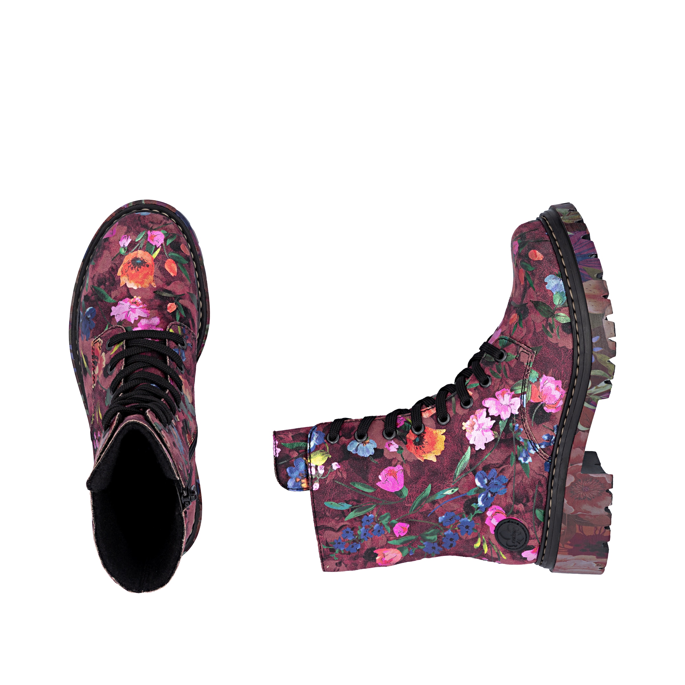 Rieker Schnürstiefelette in Pink