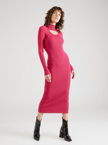 HUGO Knit dress 'Soritexa' in Pink: front