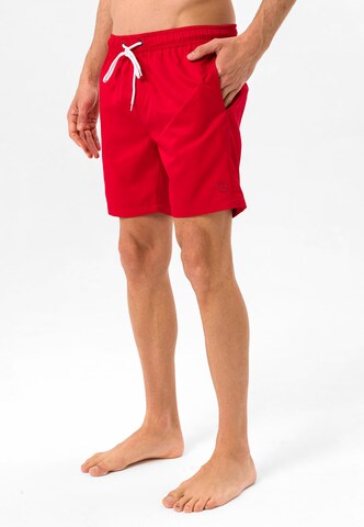Jimmy Sanders Board Shorts in Red