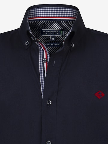 Sir Raymond Tailor Regular fit Button Up Shirt 'Lenart' in Blue