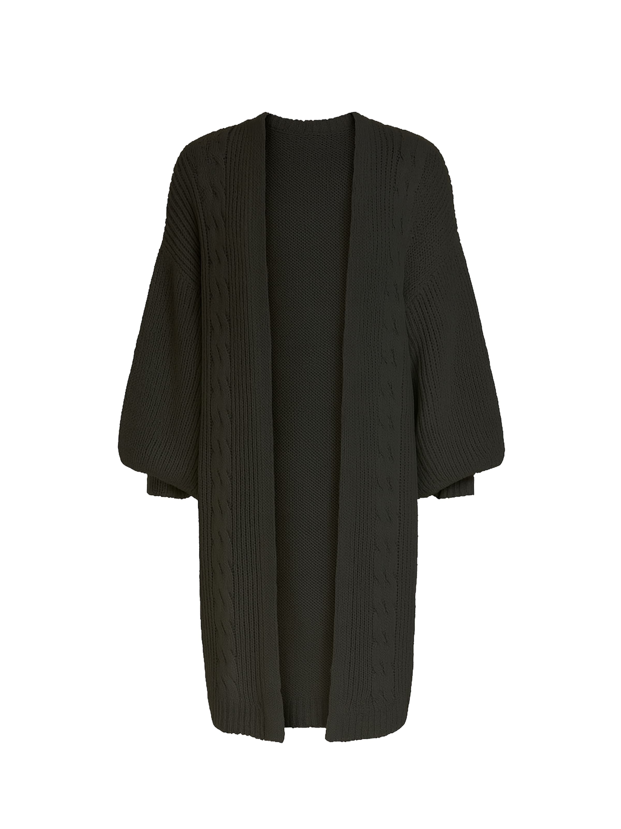 Elara Lang cardigan i sort: forside