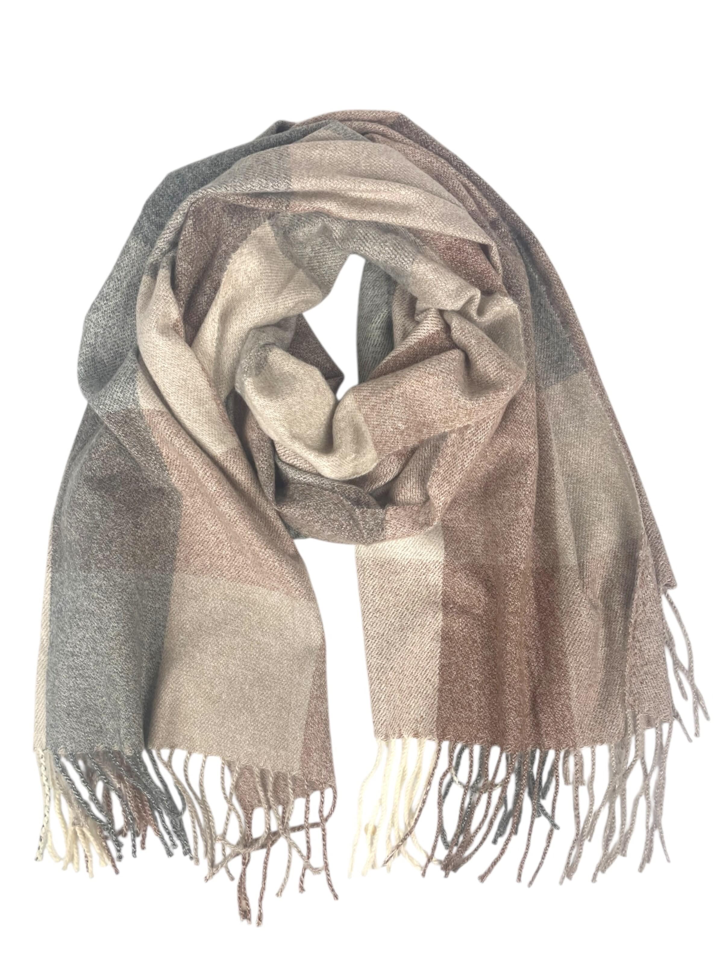 Kumixi Scarf 'Fransen' in Beige: front