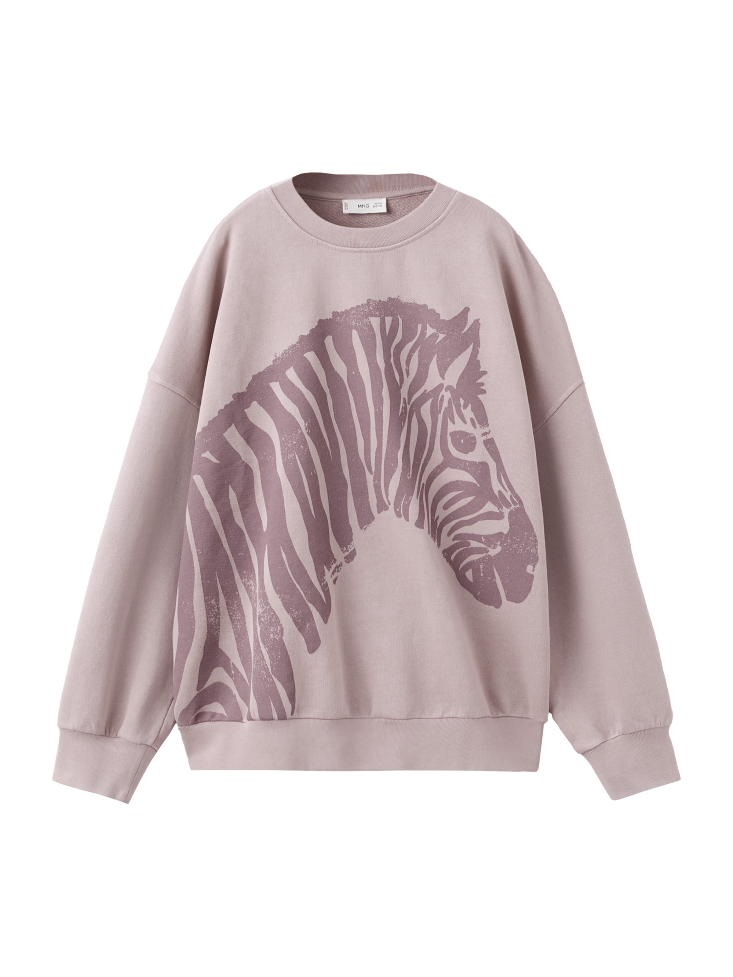 MANGO KIDS Sweatshirt 'Zebraset' in Pink: front