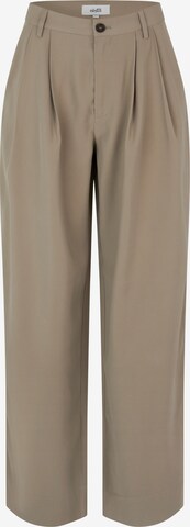 mbym Wide leg Pleat-Front Pants 'Dannie' in Green: front