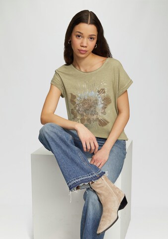 QS Shirt in Groen: voorkant