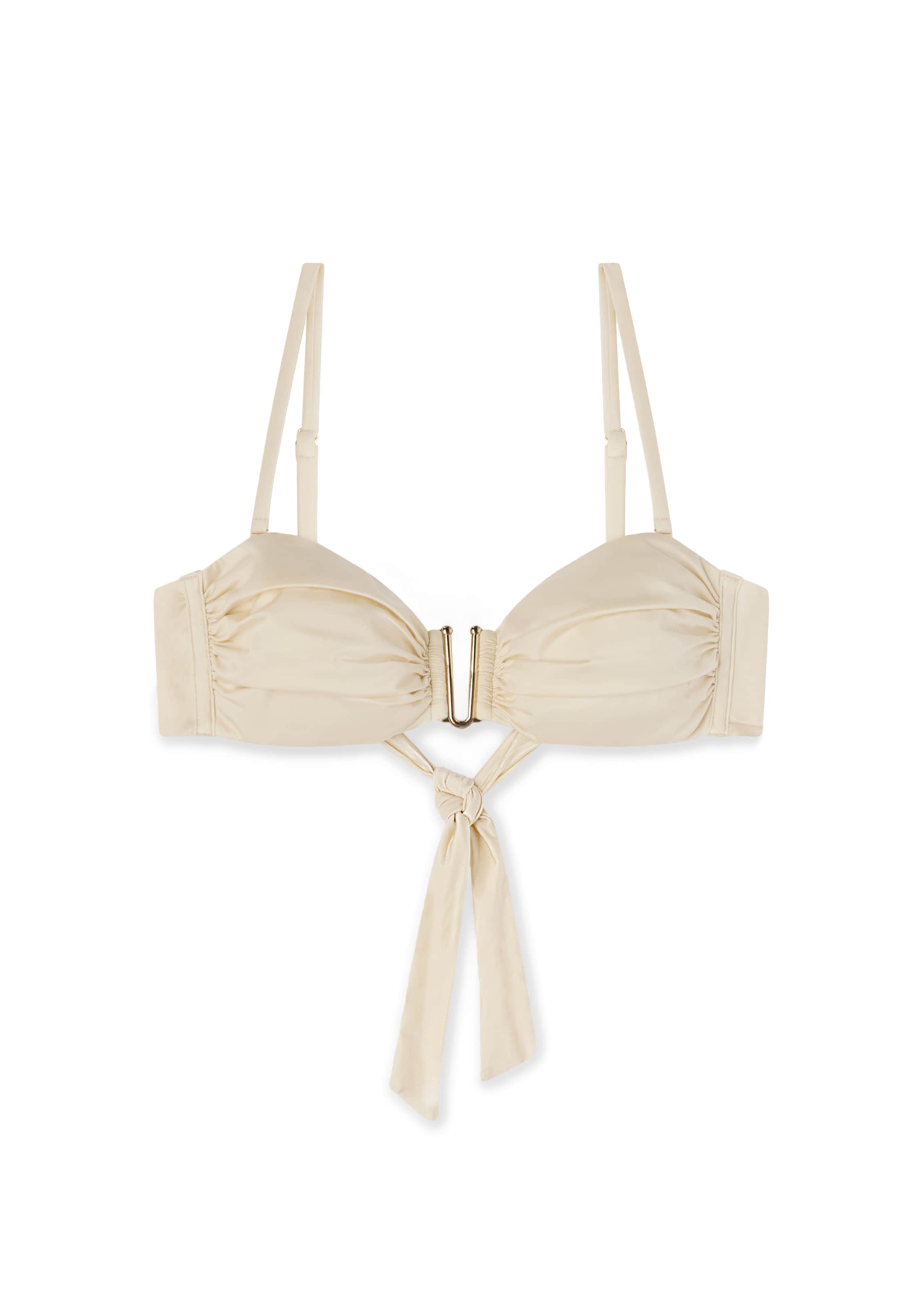 CALZEDONIA Bikinitop 'Shiny Satin' in Beige: Vorderseite