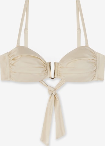 CALZEDONIA Bikinitop 'Shiny Satin' in Beige: Vorderseite