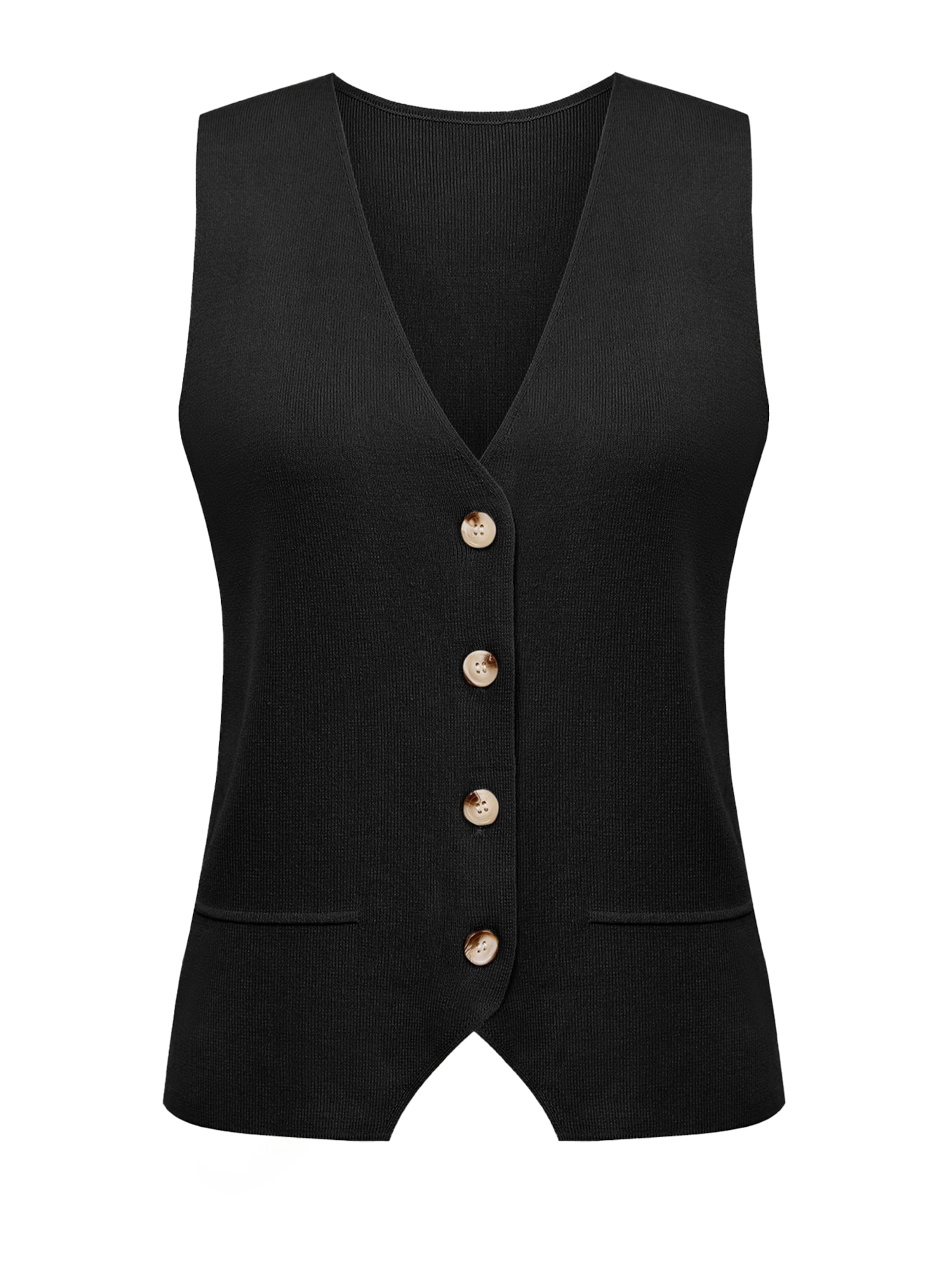 Imily Bela Вязаная жилетка в Черный: спереди