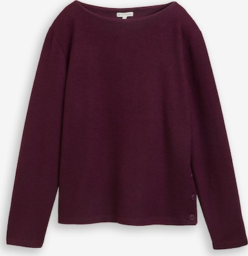 Sweat-shirt TOM TAILOR en rouge : devant