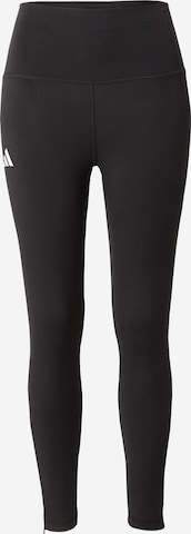 ADIDAS PERFORMANCE Skinny Sportbroek 'Adizero' in Zwart: voorkant