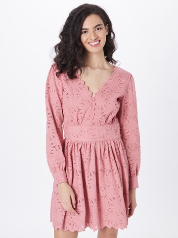 MICHAEL Michael Kors Shirt Dress 'PALM EYELET' in Pink: front