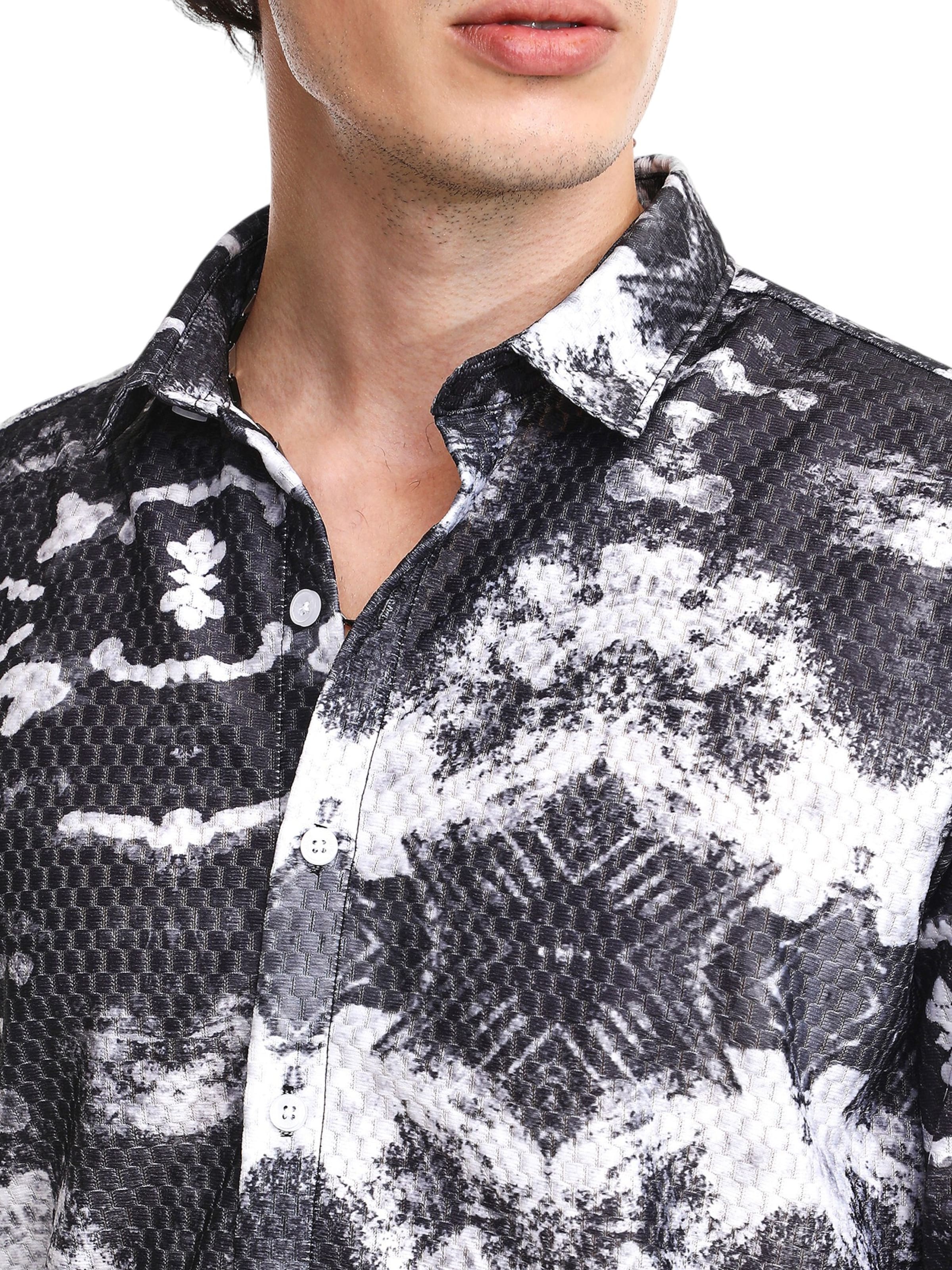 Campus Sutra Regular fit Overhemd in Zwart