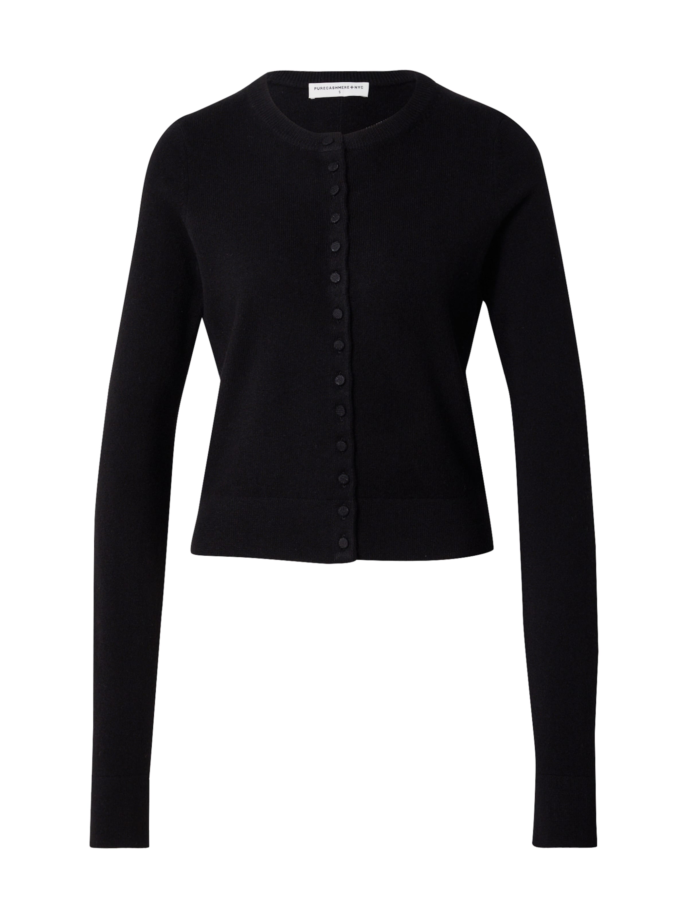 Pure Cashmere NYC Πλεκτή ζακέτα σε μαύρο: μπροστά