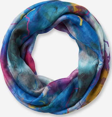 styleBREAKER Loop scarf 'Loop Schal mit Aquarell Glow Muster' in Blue: front