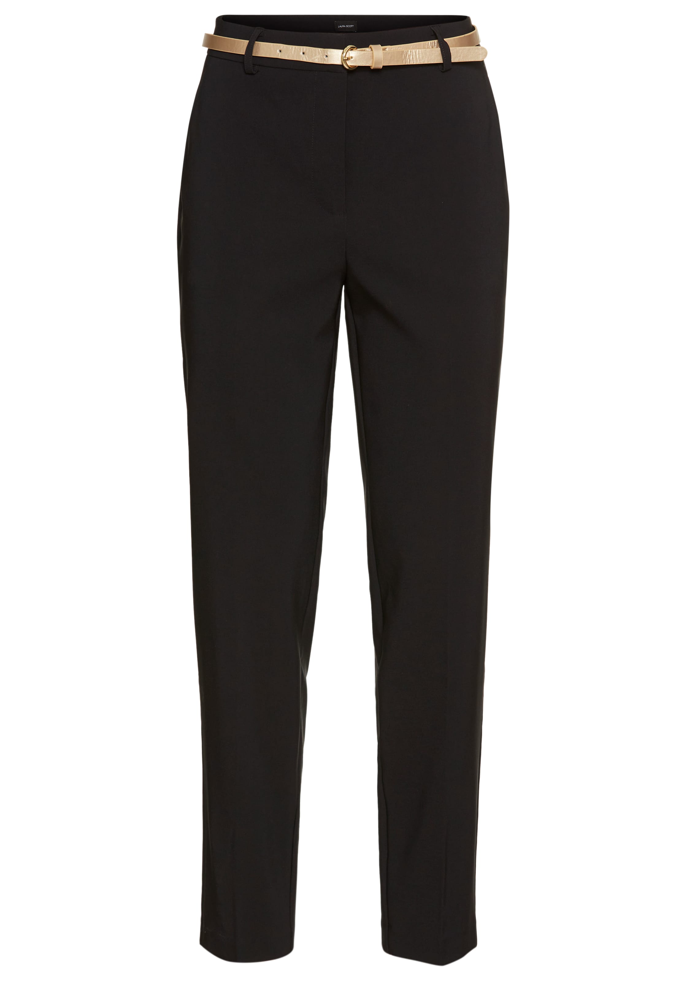 LAURA SCOTT Chinohose in Schwarz: Vorderseite