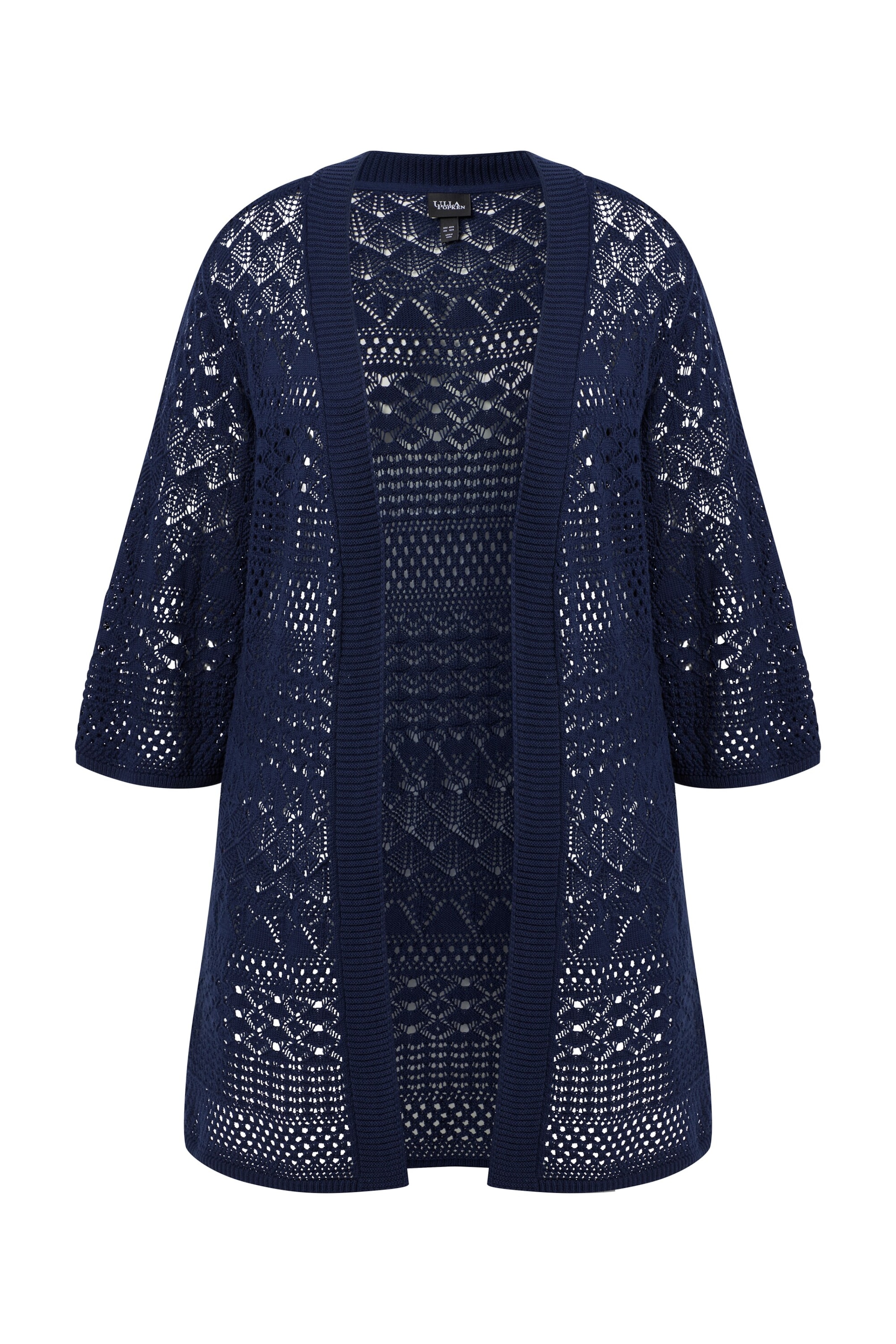 Ulla Popken Knit cardigan in Blue: front