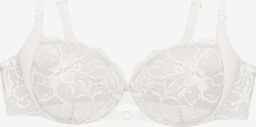 TRIUMPH Balconette Bra 'Florale Wild Gardenia' in White: front