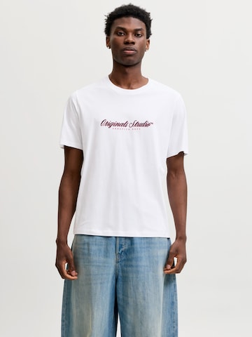 JACK & JONES T-Shirt 'JWHMontauk' in Weiß: Vorderseite