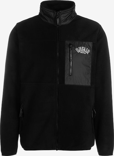 Unfair Athletics Funktionele fleece-jas 'Elementary' in de kleur Zwart / Wit, Productweergave