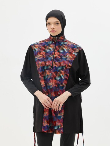 C&City T-Shirt Badeanzug in Schwarz