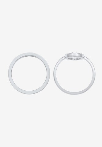 ELLI PREMIUM Ring Kreis, Kristall Ring in Silber