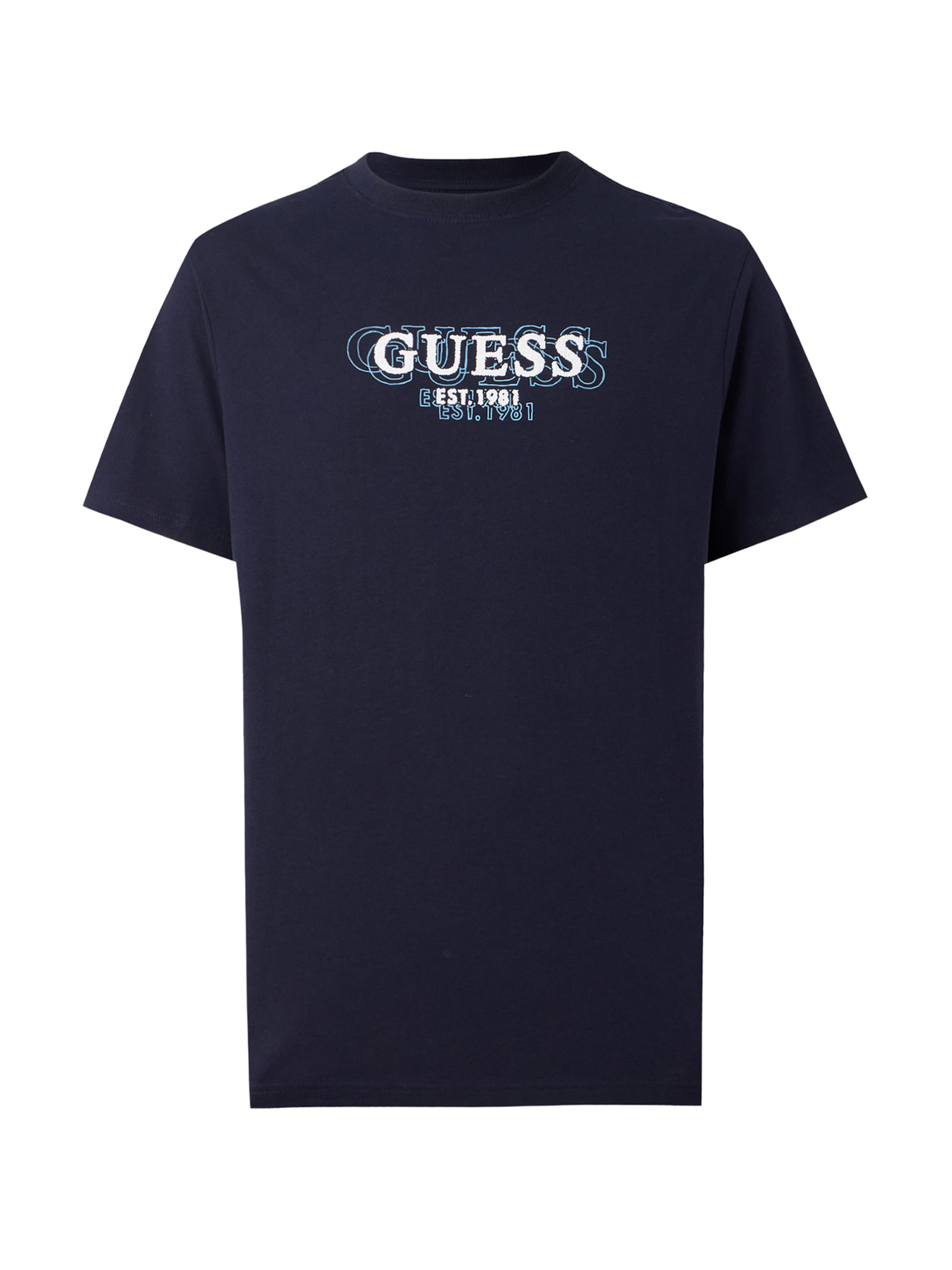 Tricou de la GUESS pe albastru: față