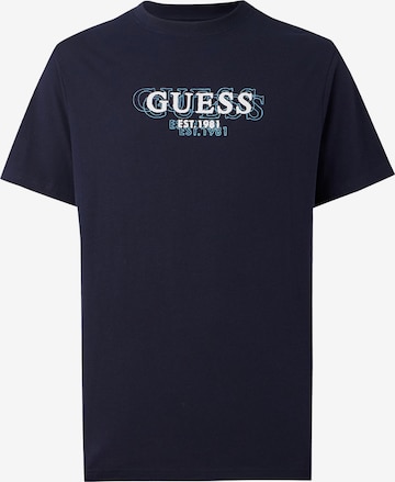 mėlyna GUESS Marškinėliai: priekis