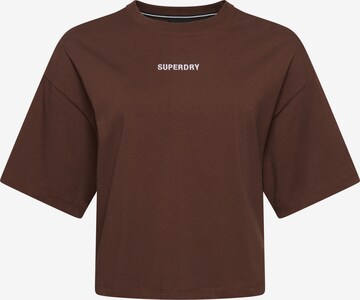 T-shirt Superdry en marron : devant