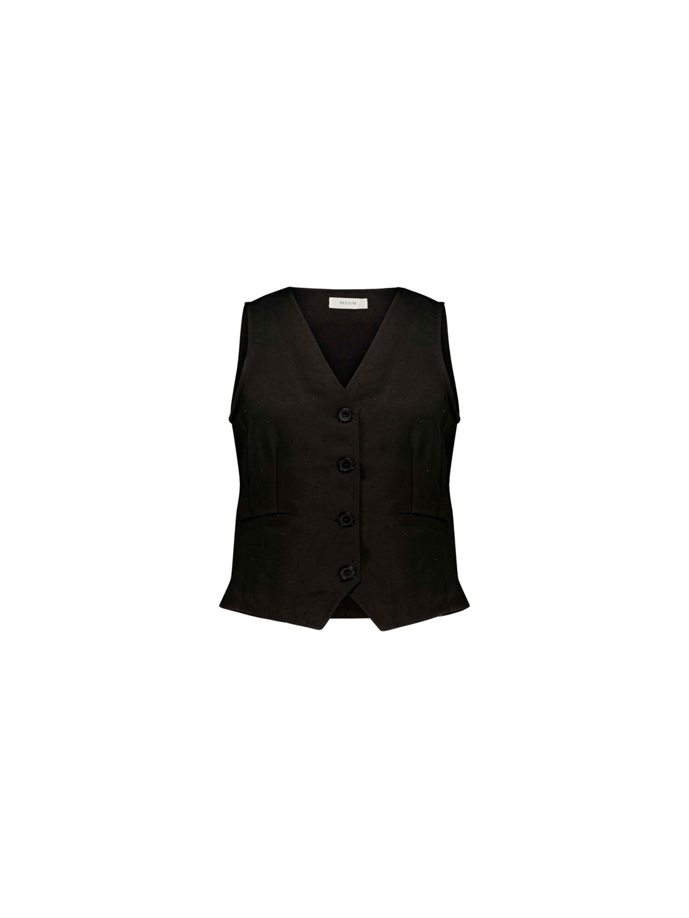 Deeluxe Gilet 'Dilia' in Zwart: voorkant