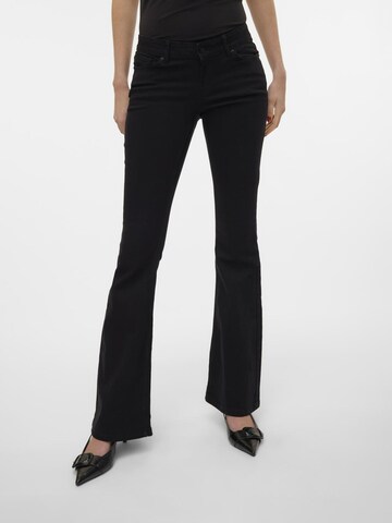 VERO MODA Flared Jeans 'SIGI' in Zwart