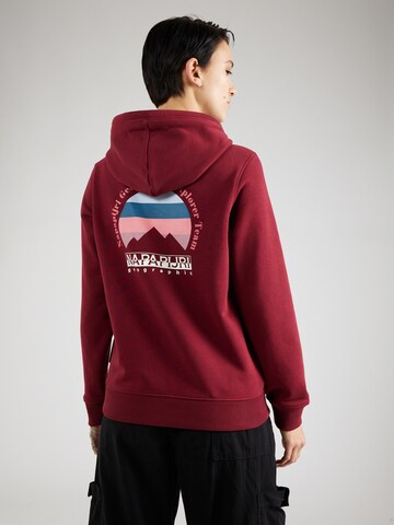 NAPAPIJRI Sweatshirt 'ROPE' in Rood