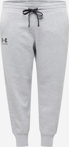 UNDER ARMOUR Tapered Sportbroek in Grijs: voorkant