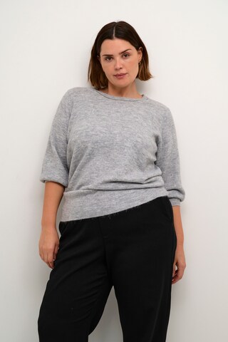KAFFE CURVE Sweater 'KC Merida' in Grey: front