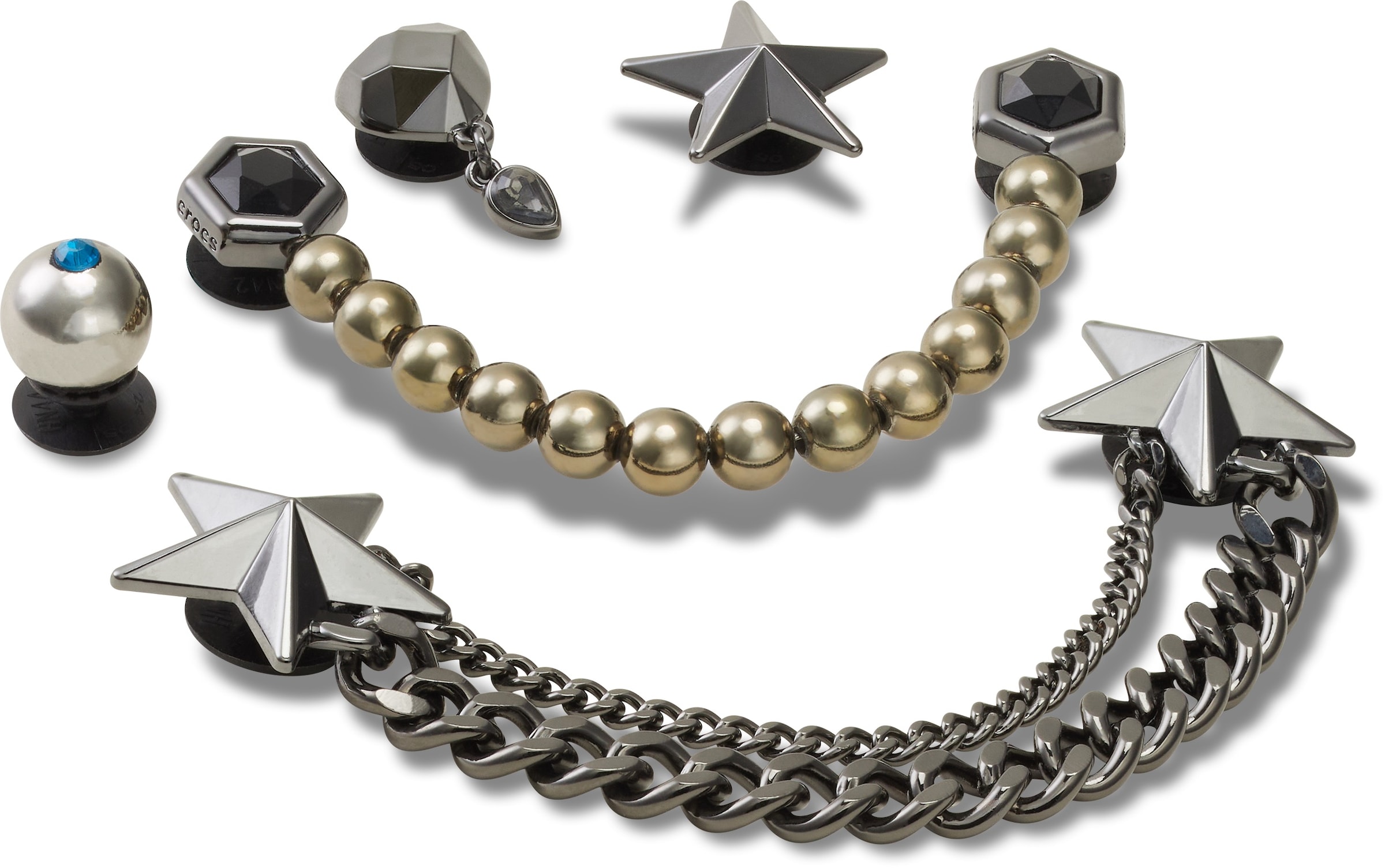 Crocs Schuhanstecker in Grau: Vorderseite