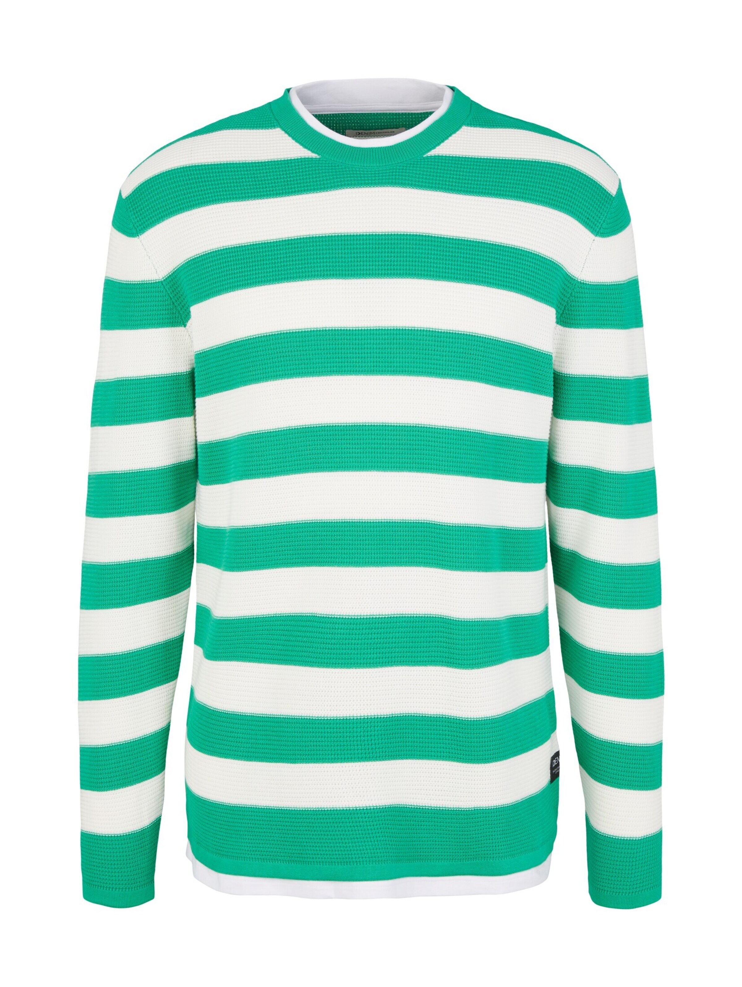 TOM TAILOR DENIM Pullover in Grün: Vorderseite