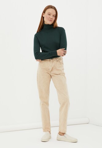 Finn Flare Langarmpullover 'Basic' in Grün