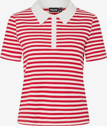 PIECES Shirt in Rood: voorkant