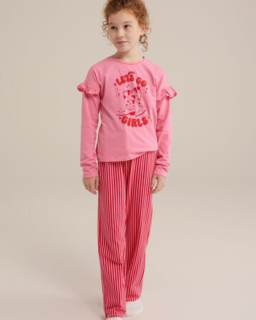 WE Fashion - Pijama en rosa: frente